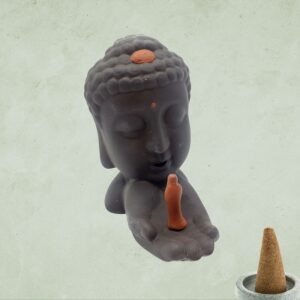 Buddha offering cone incense fountain
